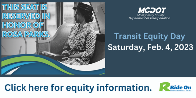 MCDOT Transit Equity Day graphic